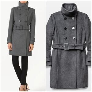 Babaton Bromley Military Wool Cashmere Coat Grey
